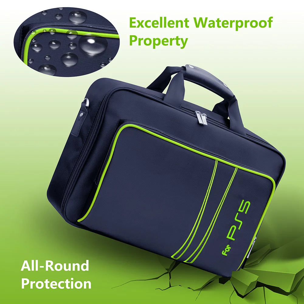 Carrying Case for PS5, Bag for Ps5,Bag for PS5 Accessories,Included Gamepad Controller Protective Box (Black-White)